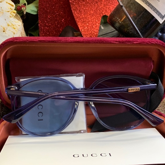 Auth.GUCCI 57 square transparent acetate logo UNISEX sunglasses - Picture 12 of 12